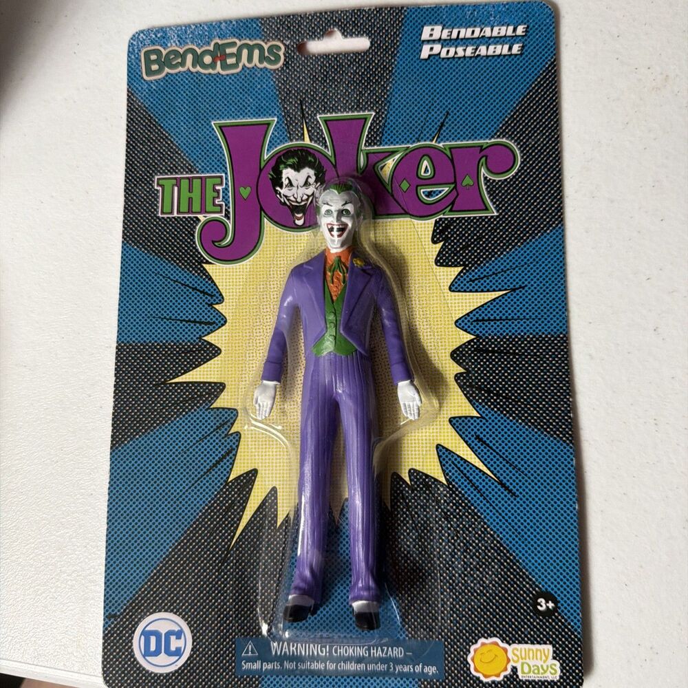NIB Bend-Ems The Joker DC Bendable Poseable Figure Sunny Days NJ Croce